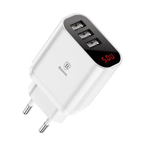 LED Display 3 USB Fast Charging Wall Charger For iPhone 3.4A Max Charger - iPhonesRus