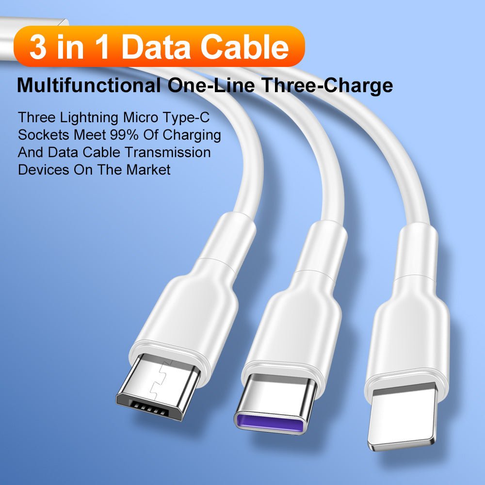 1.2 - meter one to three 5A super fast charging data cable suitable for Huawei Honor, Xiaomi vivo Android charging cable - iPhonesRus