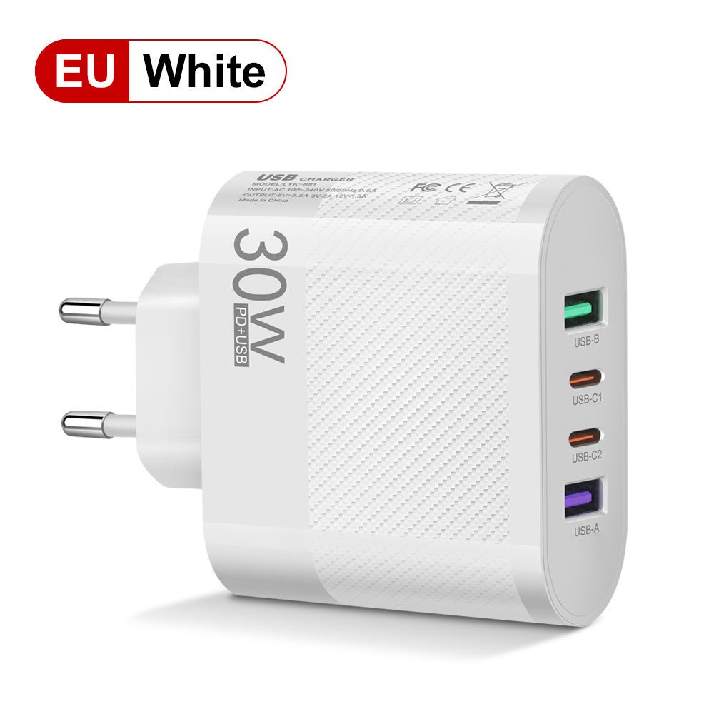 2USB Type - C 30W Mobile Phone Charger Multi Interface Travel Charging Head - iPhonesRus