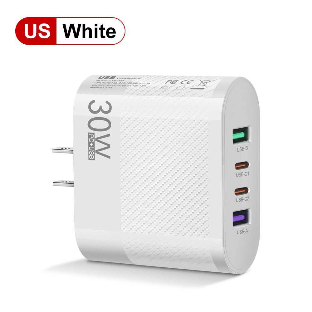 2USB Type - C 30W Mobile Phone Charger Multi Interface Travel Charging Head - iPhonesRus