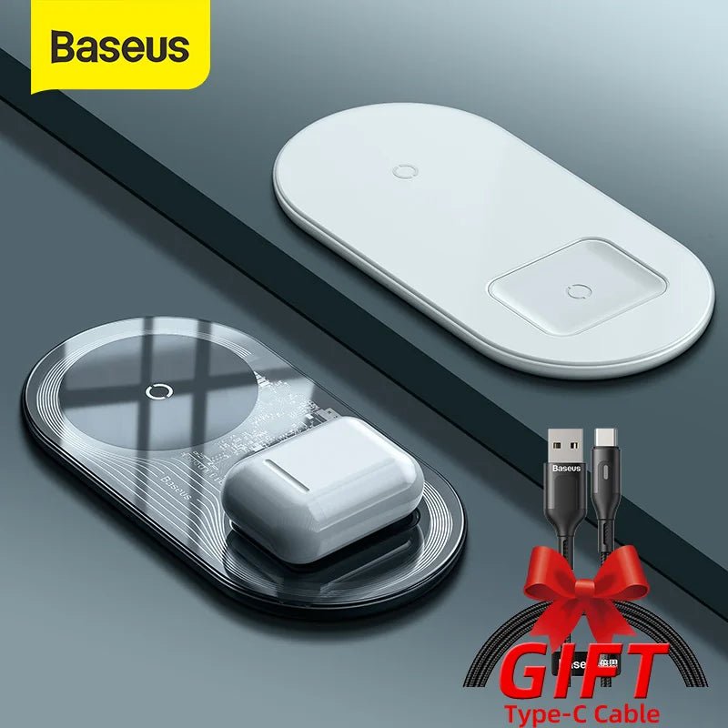 Baseus Visible Wireless Charger For iPhone 12 11 Wireless Charge Pad For iPhone Airpods Fast Charging Wireless Charge Devices - iPhonesRus