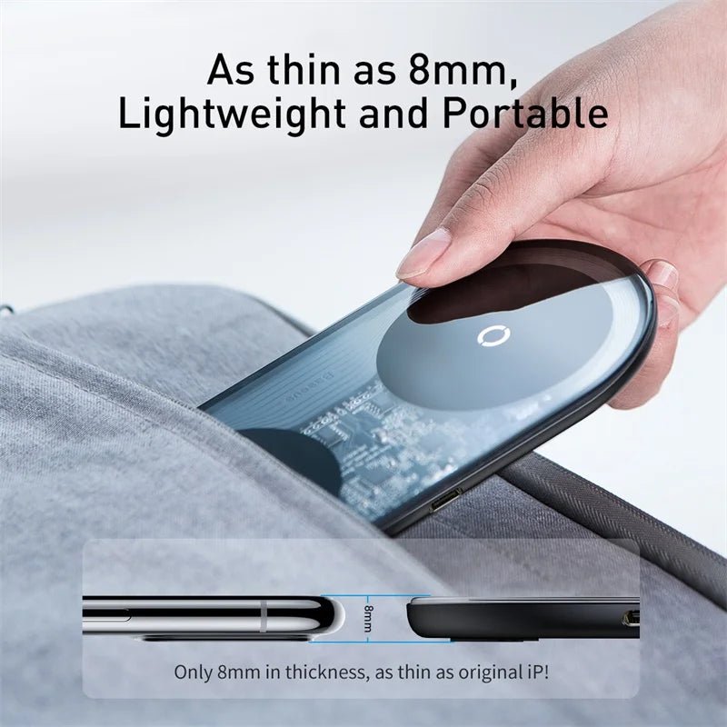Baseus Visible Wireless Charger For iPhone 12 11 Wireless Charge Pad For iPhone Airpods Fast Charging Wireless Charge Devices - iPhonesRus