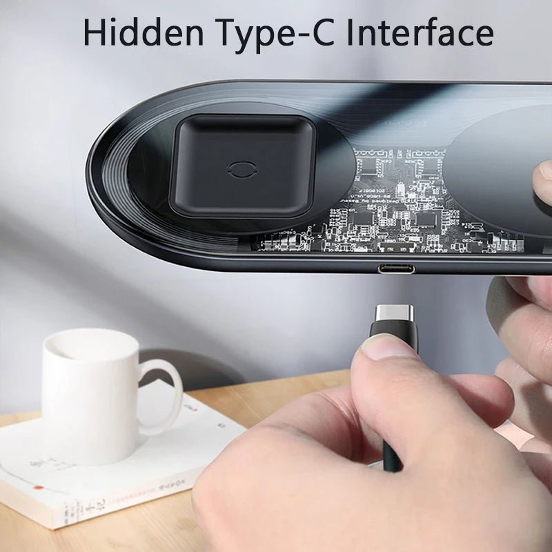 Baseus Visible Wireless Charger For iPhone 12 11 Wireless Charge Pad For iPhone Airpods Fast Charging Wireless Charge Devices - iPhonesRus