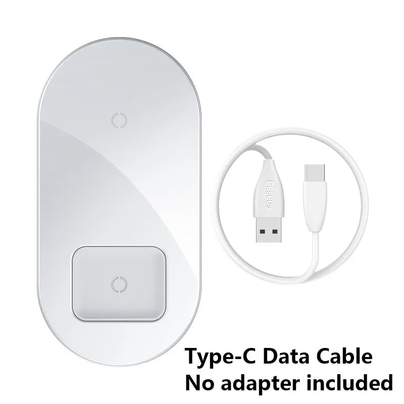 Baseus Visible Wireless Charger For iPhone 12 11 Wireless Charge Pad For iPhone Airpods Fast Charging Wireless Charge Devices - iPhonesRus