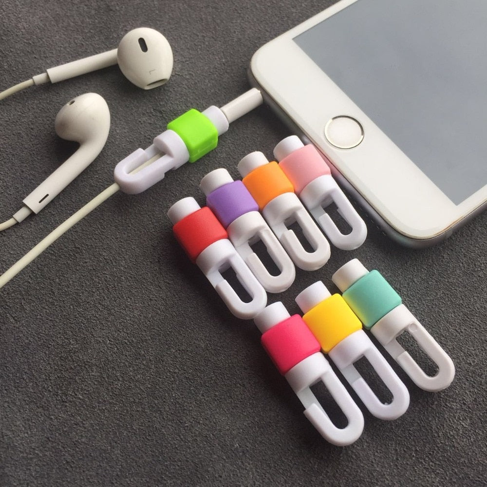 Earphone Cable Protector For iphone earphones Wire organizer Earpods Cord Protector Protective Case Colors Bobbin Winder Cover - iPhonesRus