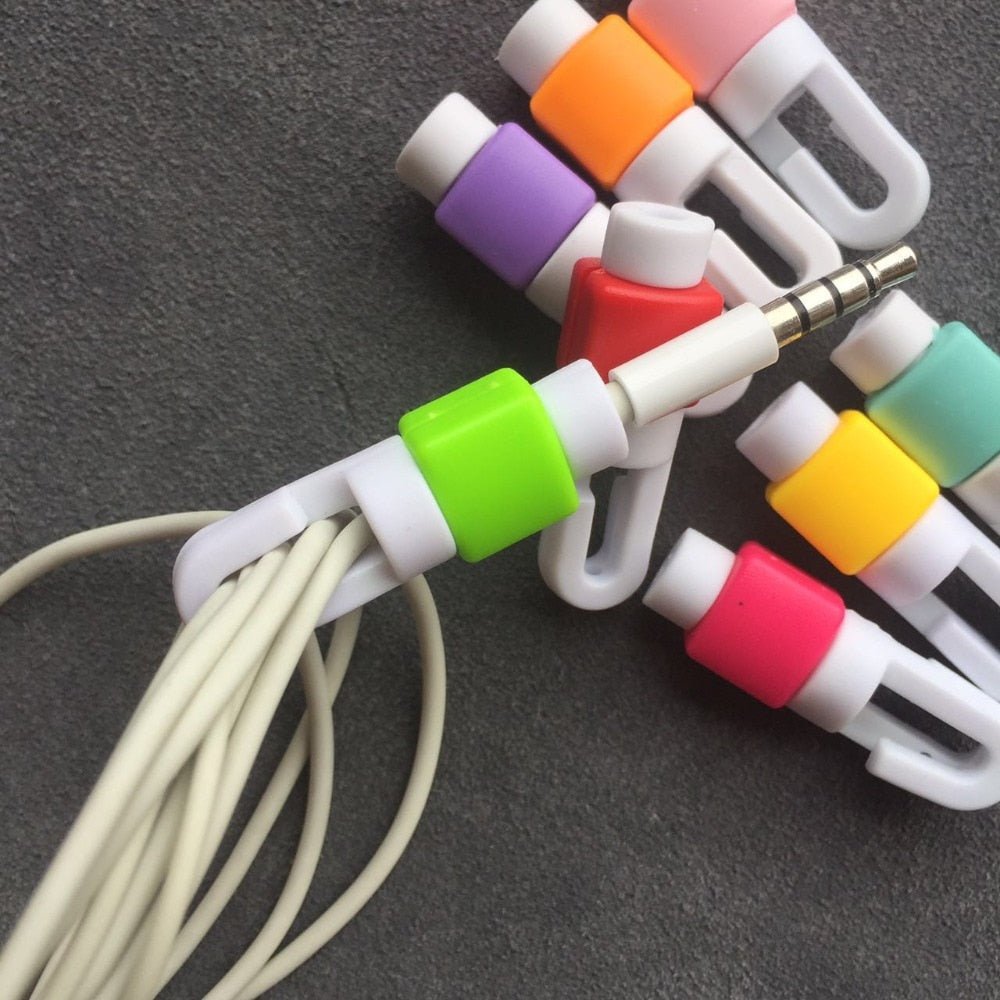 Earphone Cable Protector For iphone earphones Wire organizer Earpods Cord Protector Protective Case Colors Bobbin Winder Cover - iPhonesRus