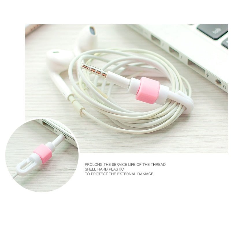 Earphone Cable Protector For iphone earphones Wire organizer Earpods Cord Protector Protective Case Colors Bobbin Winder Cover - iPhonesRus