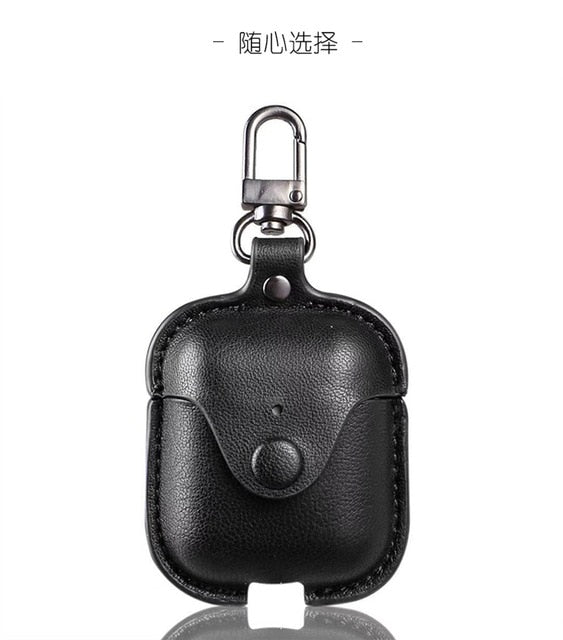 Headphone Case For Airpods Leather Case Luxury Genuine Cover For Apple AirPods 2 Case Air pods Earpods Accessories Earphone Bags - iPhonesRus