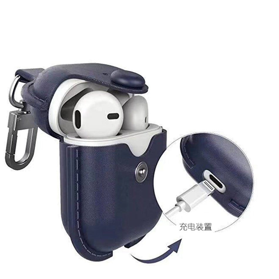 Headphone Case For Airpods Leather Case Luxury Genuine Cover For Apple AirPods 2 Case Air pods Earpods Accessories Earphone Bags - iPhonesRus