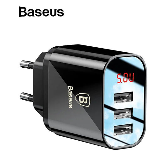 LED Display 3 USB Fast Charging Wall Charger For iPhone 3.4A Max Charger - iPhonesRus