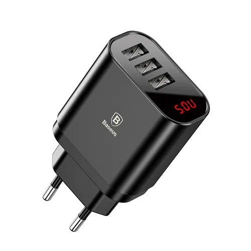 LED Display 3 USB Fast Charging Wall Charger For iPhone 3.4A Max Charger - iPhonesRus