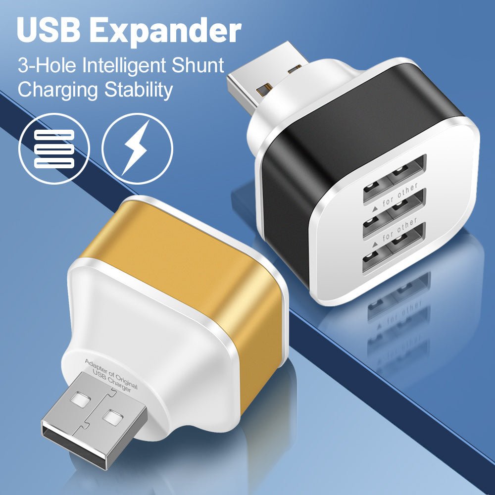 Luminous 3 USB mobile phone charging head with 1/3 expansion port, multi port USB mobile phone charger - iPhonesRus