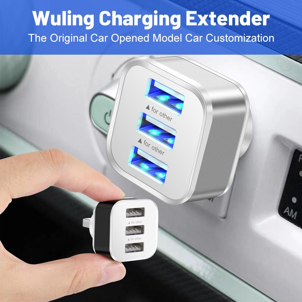 Luminous 3 USB mobile phone charging head with 1/3 expansion port, multi port USB mobile phone charger - iPhonesRus
