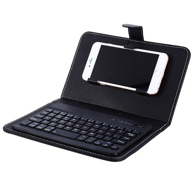 PU Leather Wireless Keyboard Case for iPhone Protective Mobile Phone With Bluetooth Keyboard For IPhone 7 - iPhonesRus