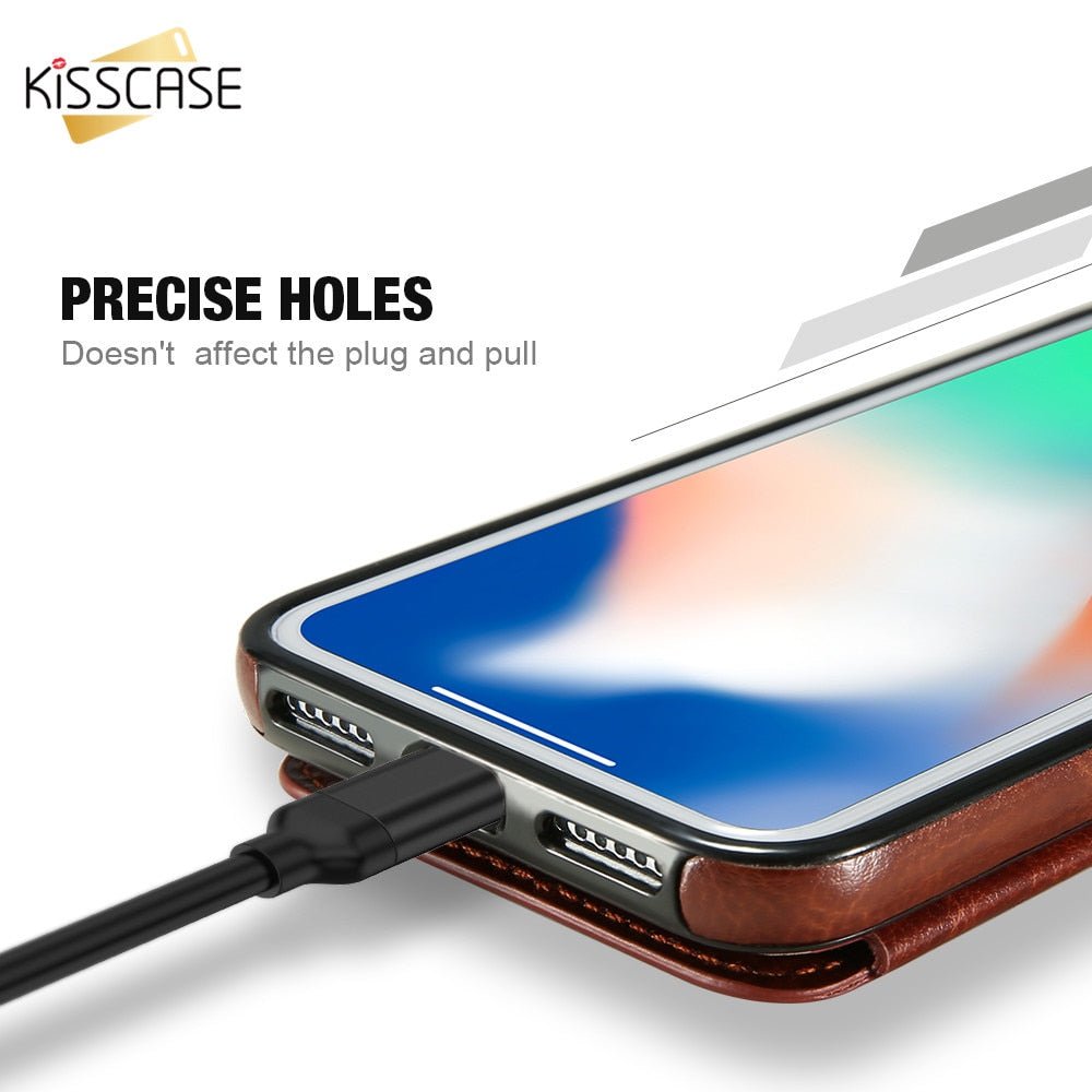 Retro PU Leather Case For iPhone Multi Card Holders Phone Cases - iPhonesRus