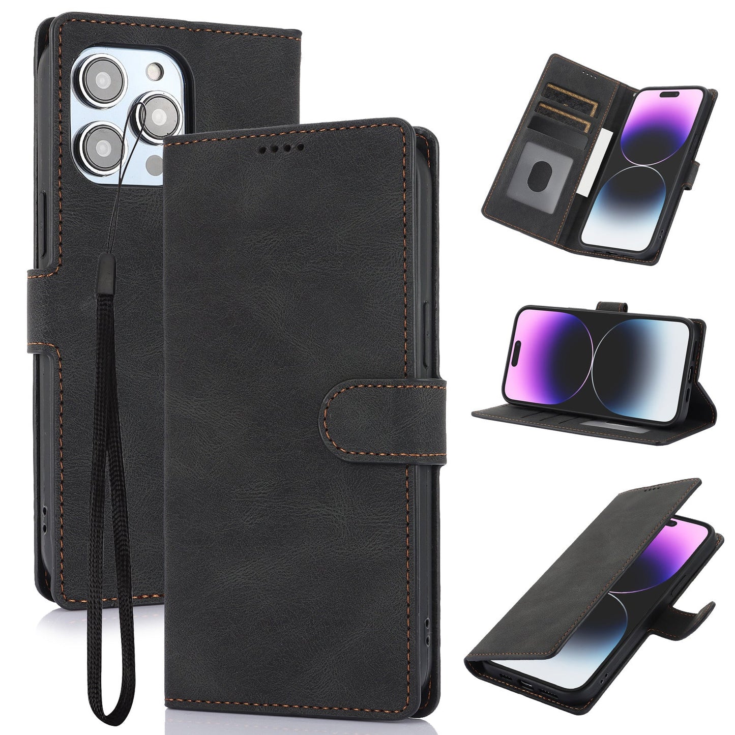 Suitable for Apple 16 Pro phone case FE wallet style anti drop phone leather case - iPhonesRus