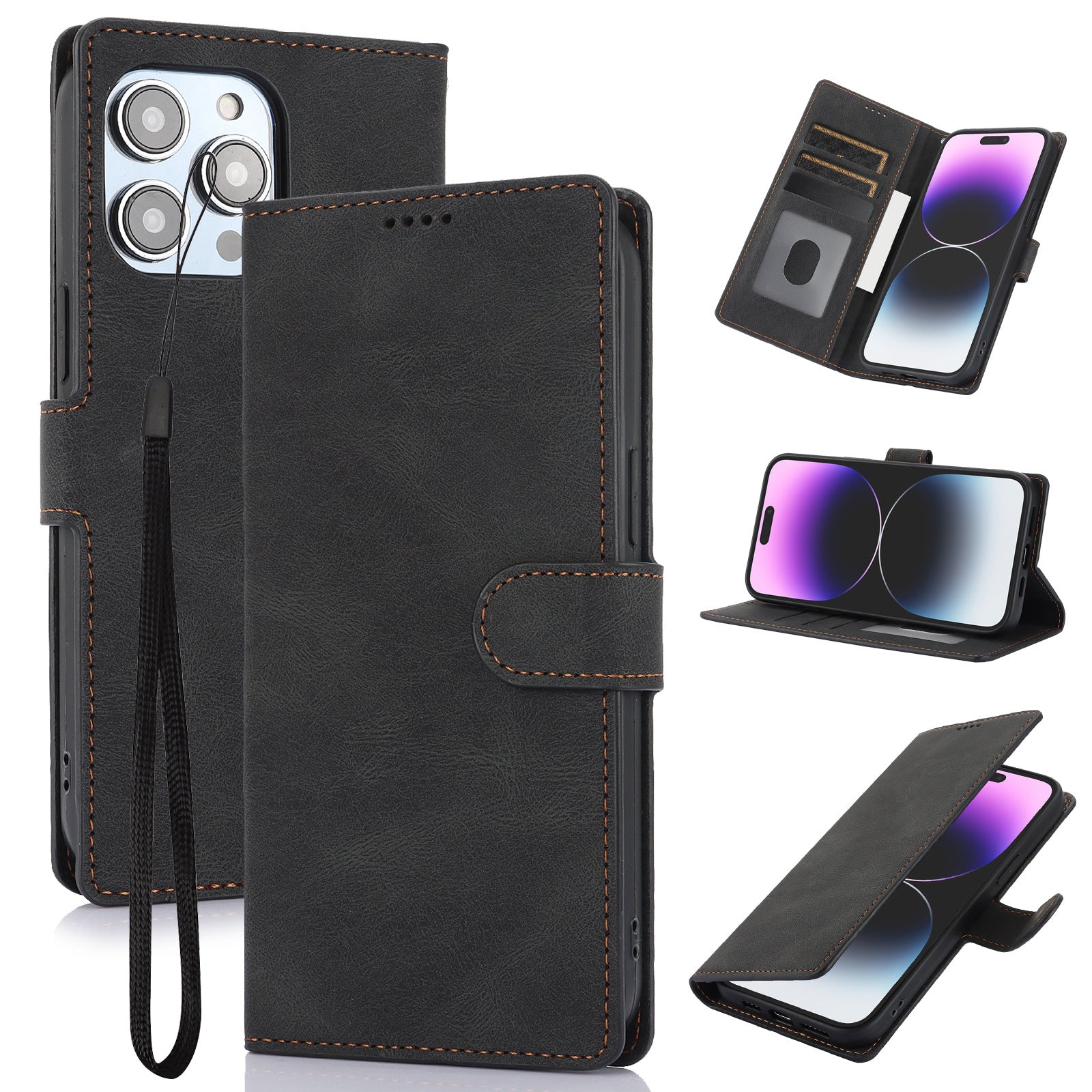 Suitable for Apple 16 Pro phone case FE wallet style anti drop phone leather case - iPhonesRus