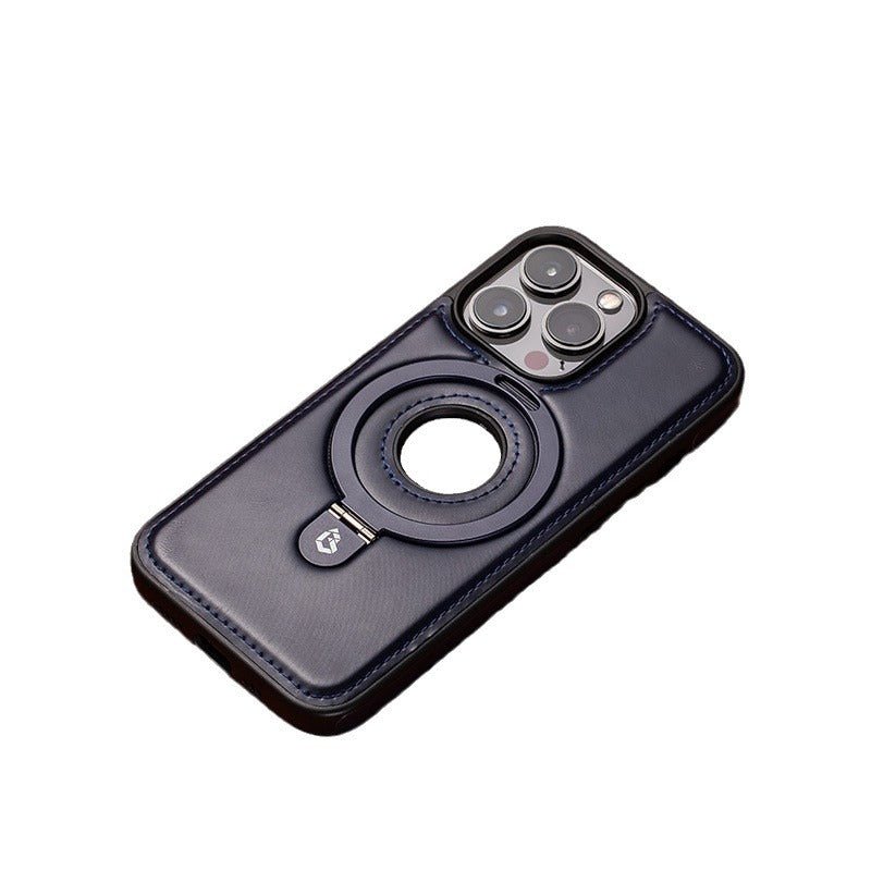 Suitable for Apple 16Promax phone case leather magnetic bracket iPhone 15 anti drop protective case - iPhonesRus