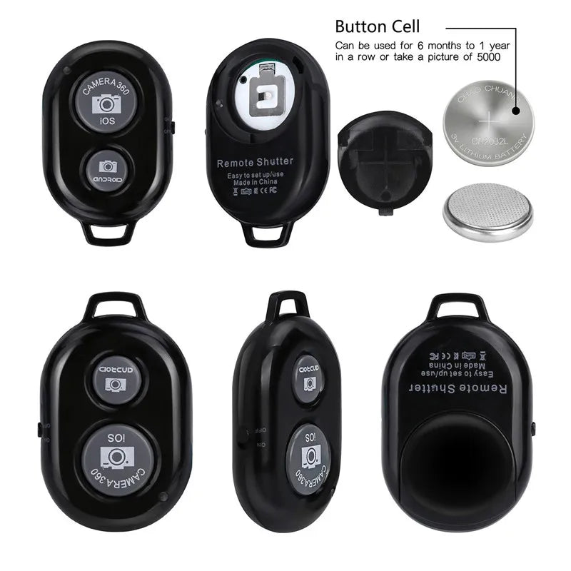Wireless Bluetooth Smart Phone Camera Remote Control Shutter For Selfie Stick Monopod compatible Android IOS iPhone X iPhone 8 - iPhonesRus