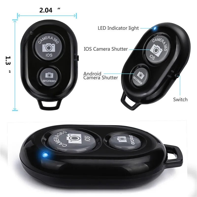 Wireless Bluetooth Smart Phone Camera Remote Control Shutter For Selfie Stick Monopod compatible Android IOS iPhone X iPhone 8 - iPhonesRus
