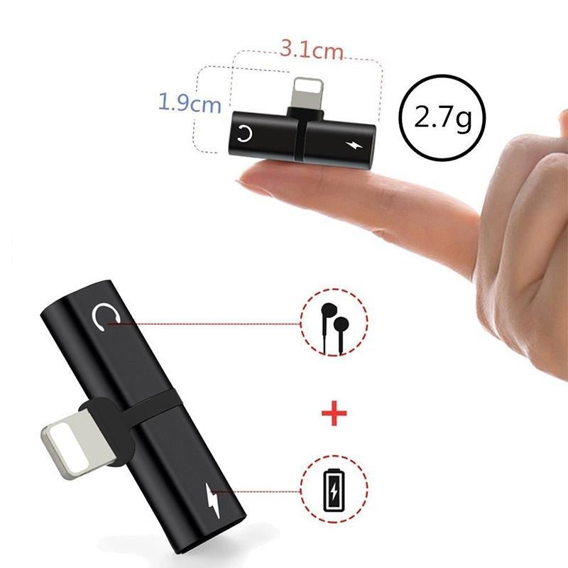 XO Headphone Lightning Audio Charger Adapter 2 in 1 For iPhone 7/ 7 Plus Compatible iOS 10.33&iOS11 For iPhone X 8 / 8plus - iPhonesRus